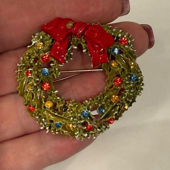 ART Arthur Pepper Vintage Christmas wreath brooch - Picture 4 of 6